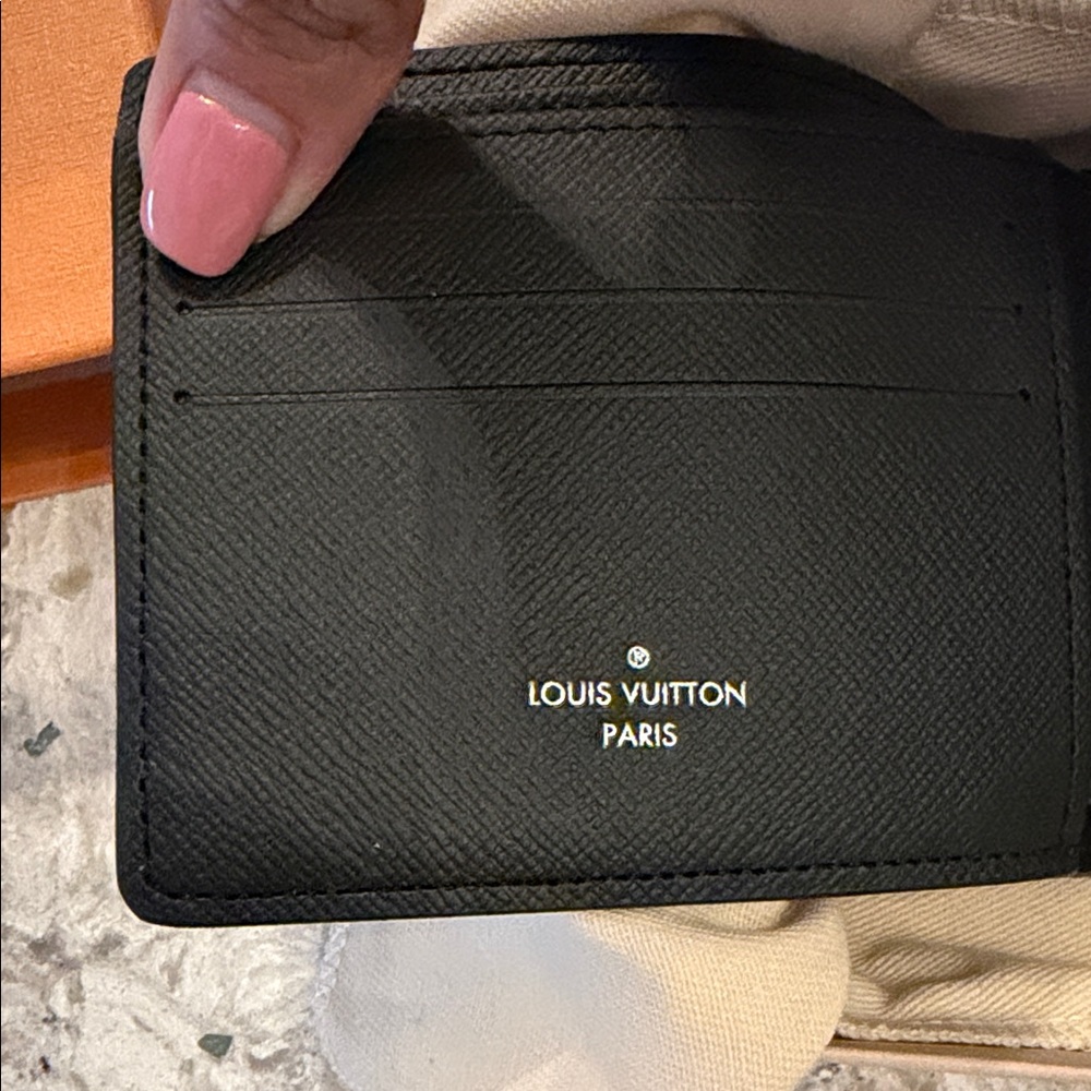 Louis Vuitton Black Monogram Eclipse Compact Bi-Fold Wallet - Picture 5 of 7